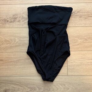 Aerie Black Women's Strapless One Piece Swimsuit